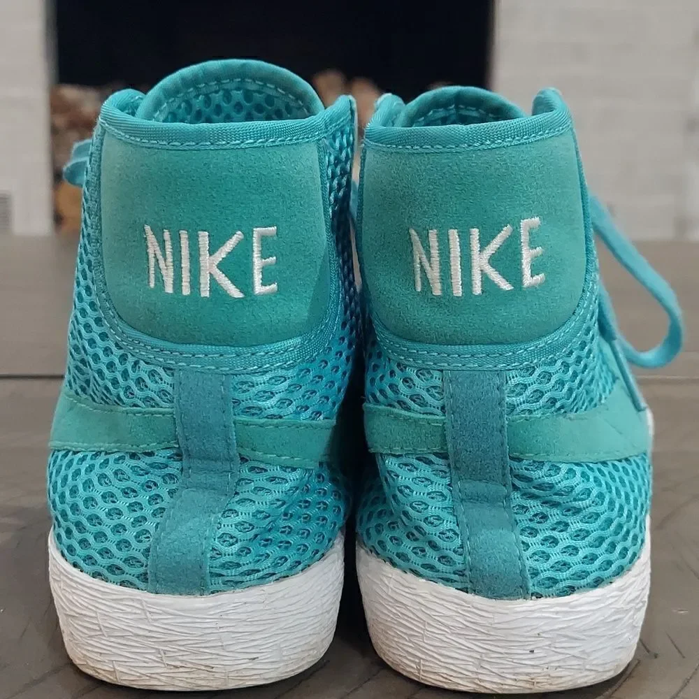 Nike Women's Blazer Mid Mesh Sports Turquoise - Size 7